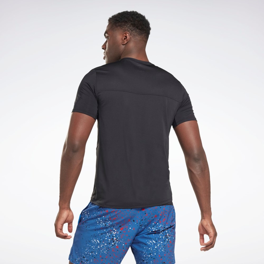 Reebok ACTIVCHILL Grafiske Athlete T-Shirt Svarte | WEDFKO-806