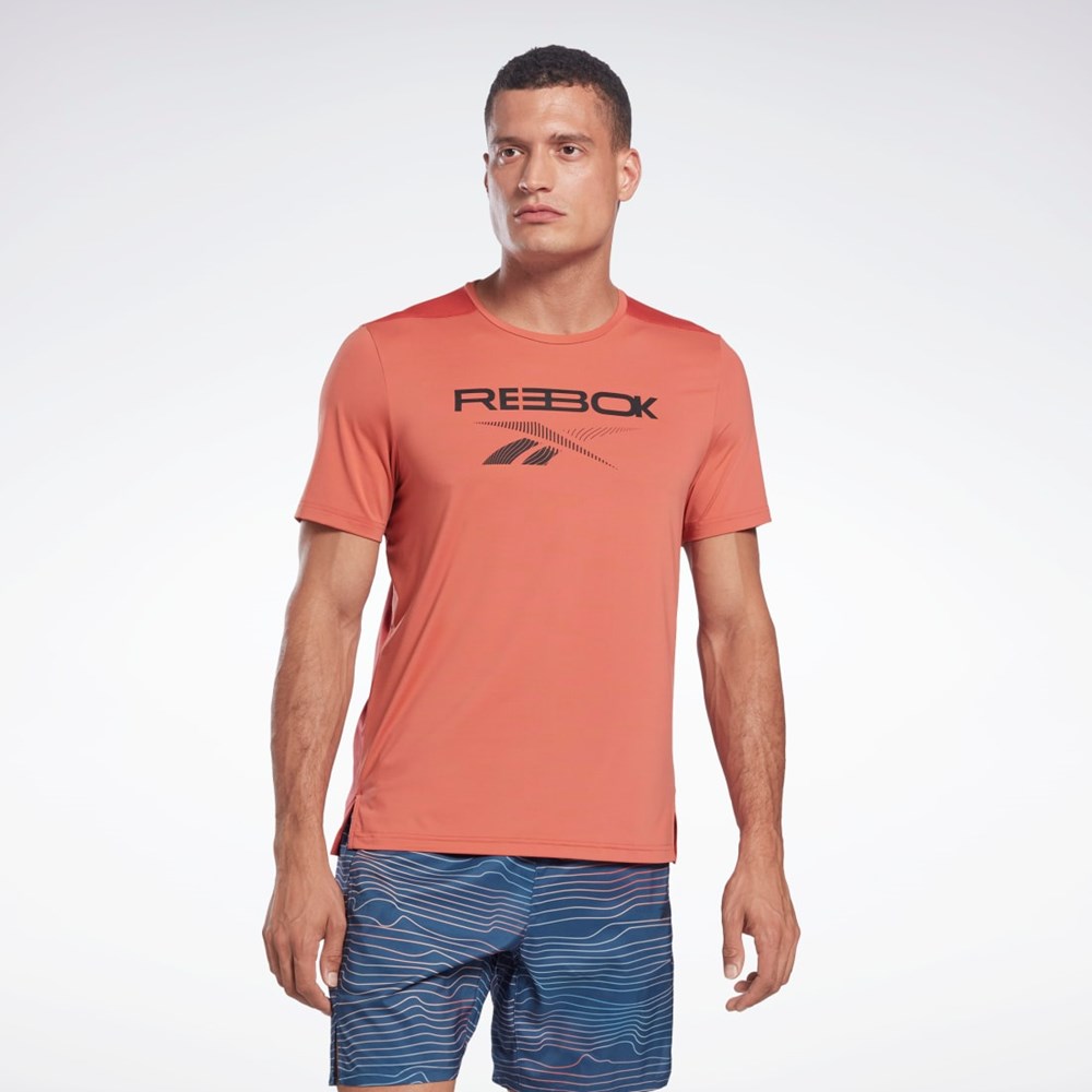 Reebok ACTIVCHILL Grafiske Move T-Shirt Rhodonite | NPWBVE-963