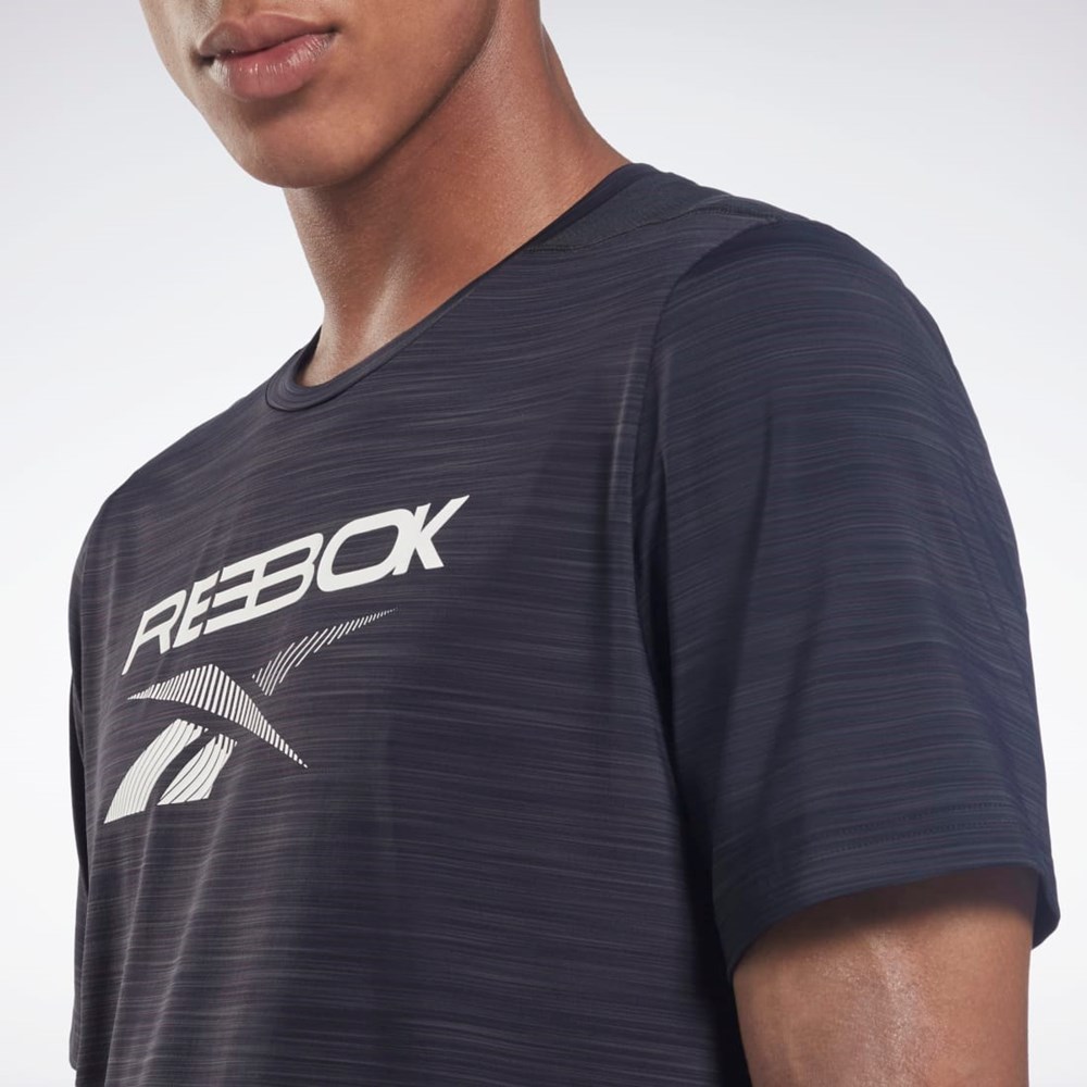 Reebok ACTIVCHILL Grafiske Move T-Shirt Svarte | YQBNWA-951