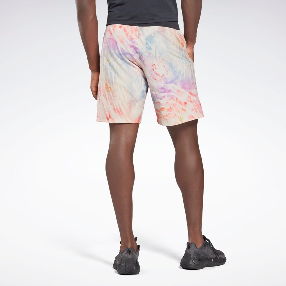 Reebok Allover Print Strength Shorts Moonstone | XFRUDE-954