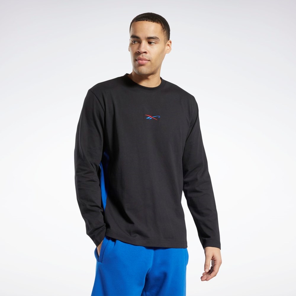 Reebok Answer to No One Long Sleeve T-Shirt Svarte | DBNZTG-209