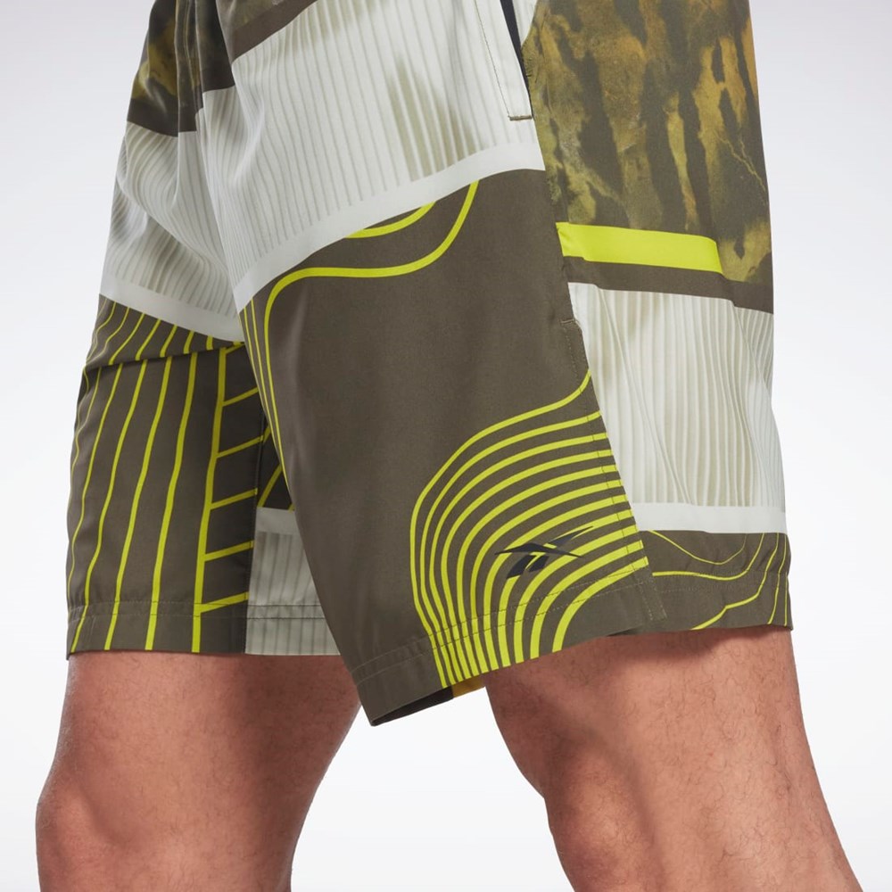 Reebok Austin Allover Print Shorts Grønn | RNWXJQ-024