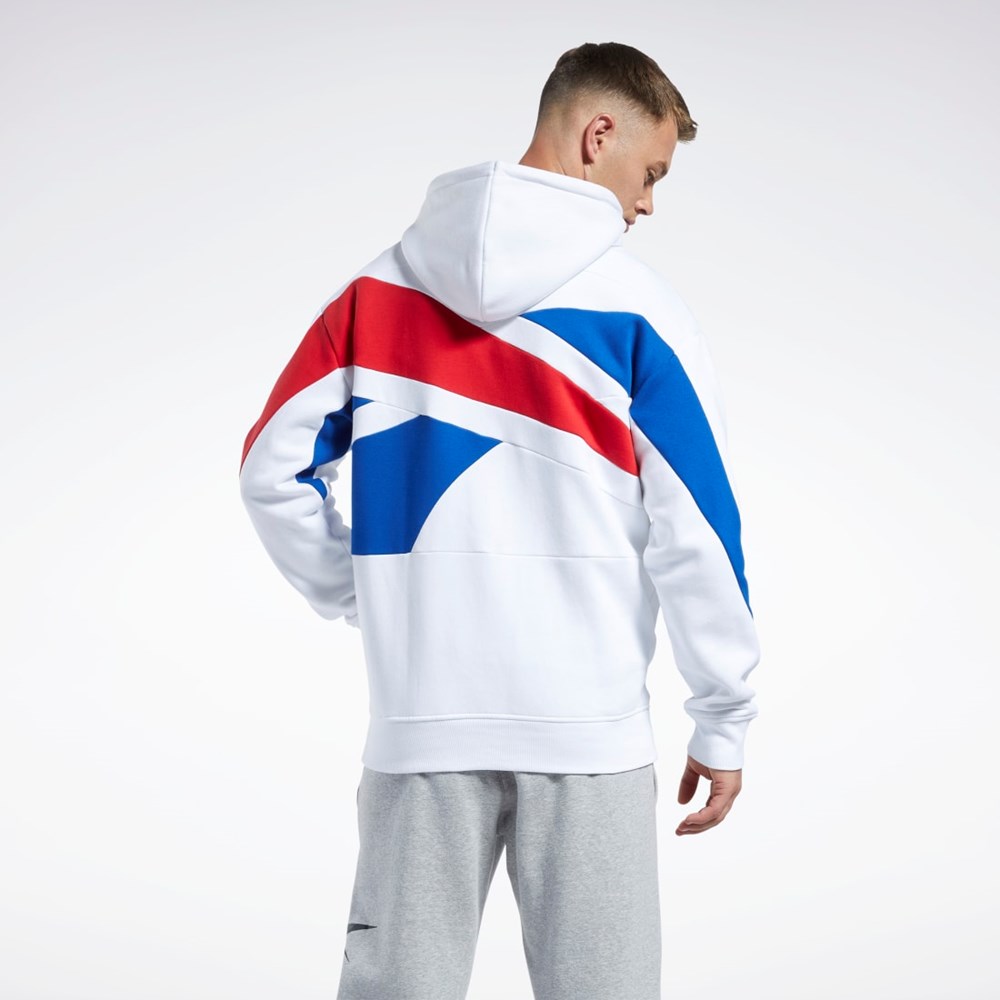 Reebok Basketball Reebok DNA Back Vector Hoodie Hvite | BJFMDI-851