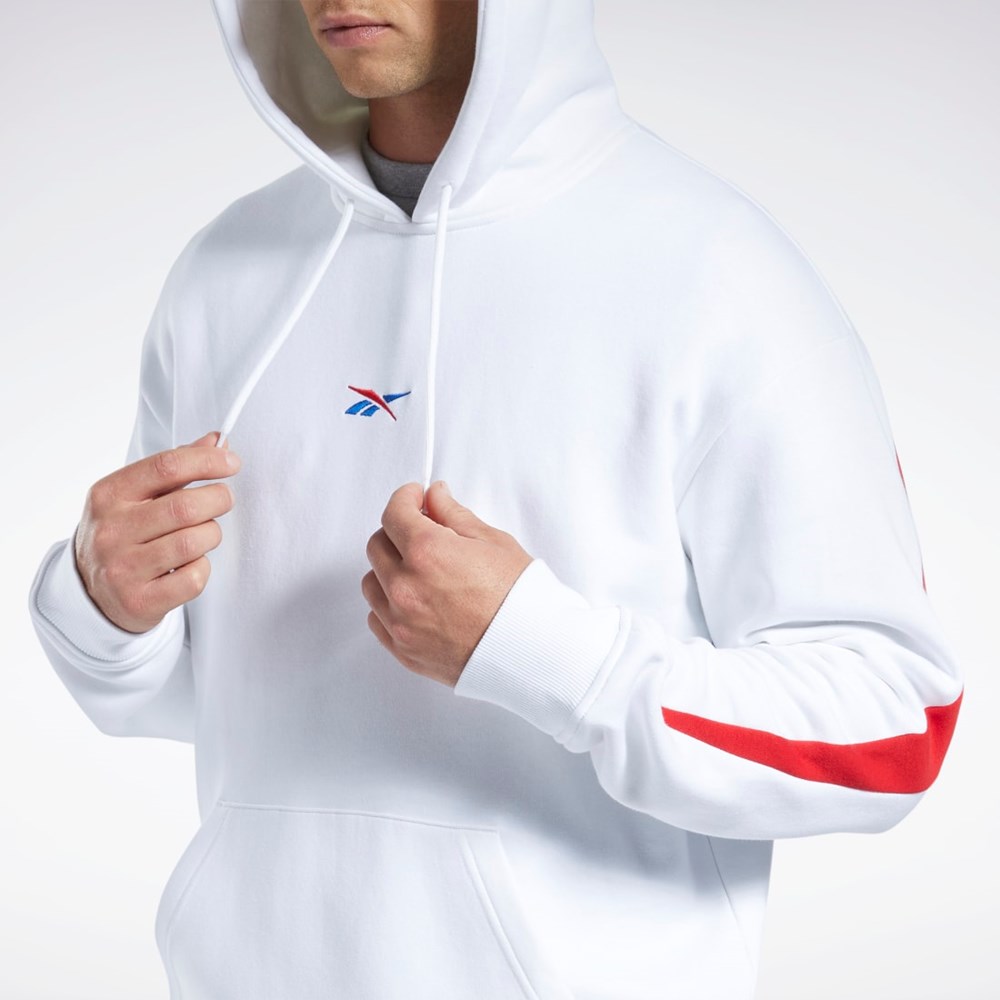 Reebok Basketball Reebok DNA Back Vector Hoodie Hvite | BJFMDI-851