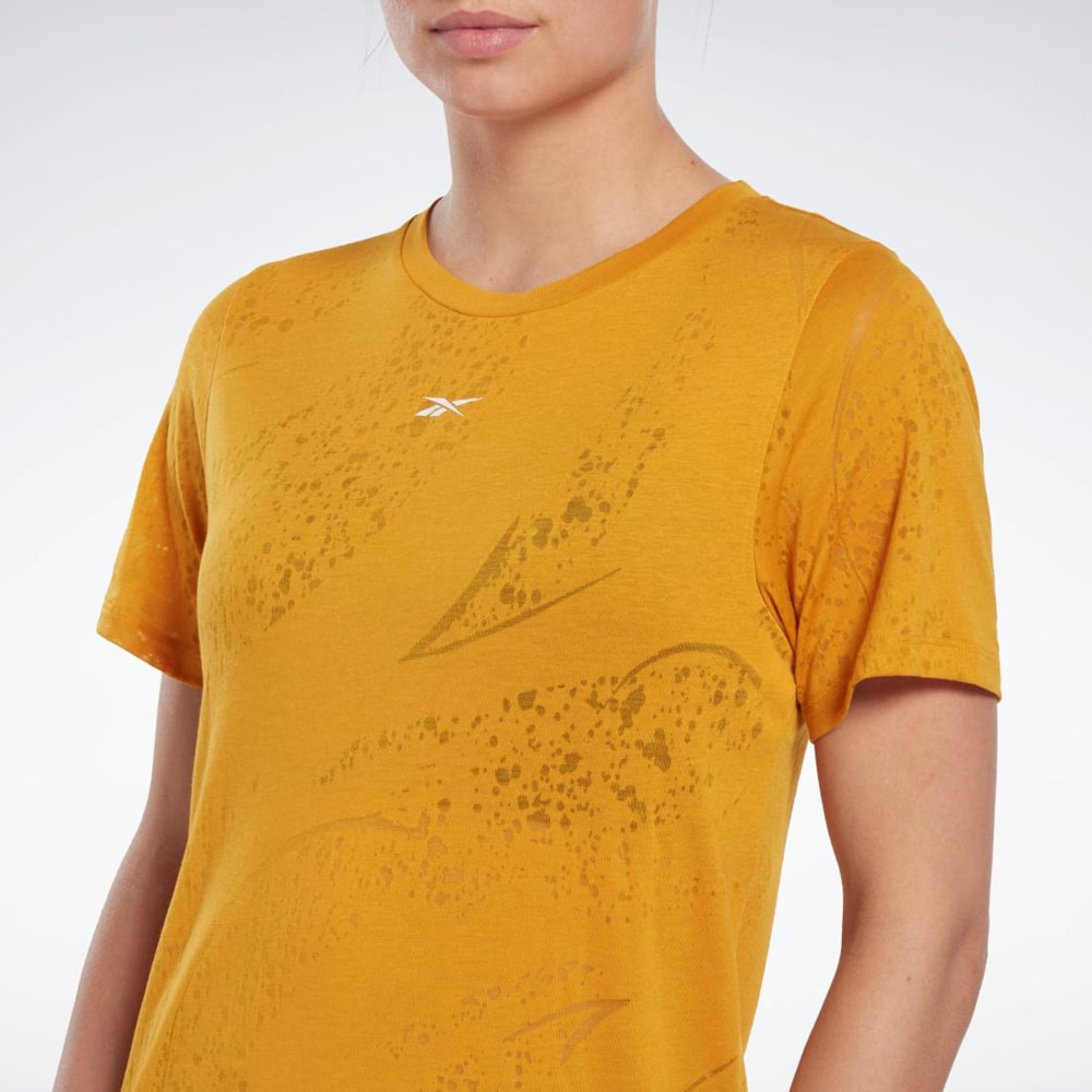 Reebok Burnout T-Shirt Bright Ochre | TQRMNW-570