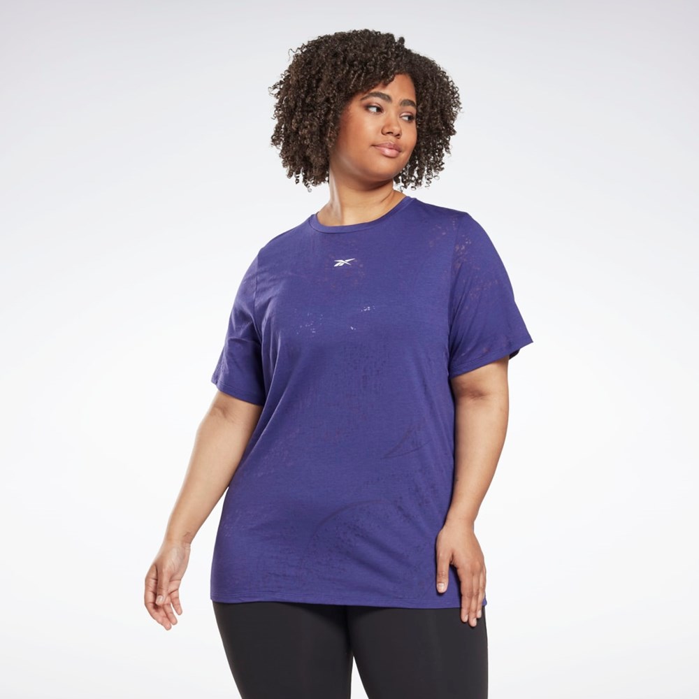 Reebok Burnout T-Shirt (Plus Size) Lilla | IXGHKR-746