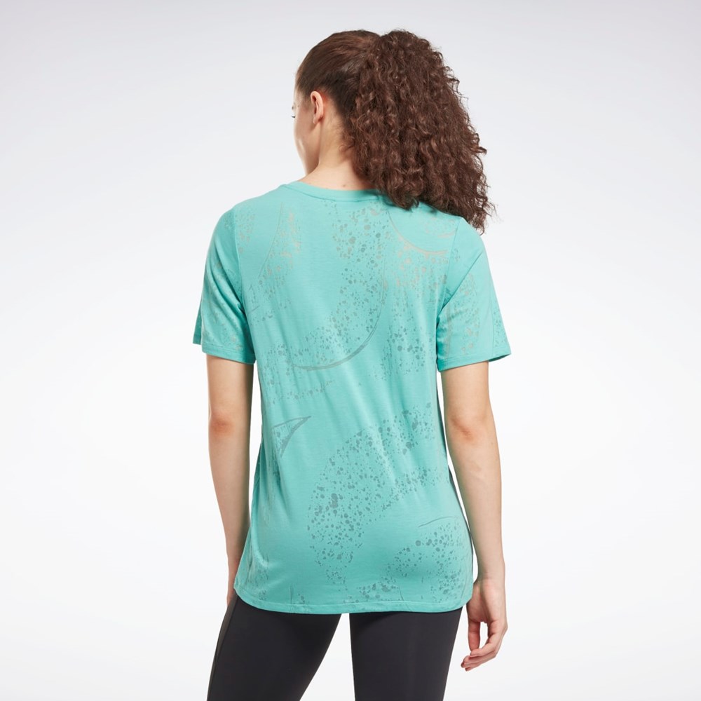 Reebok Burnout T-Shirt Semi Classic Teal | GVIOBZ-679