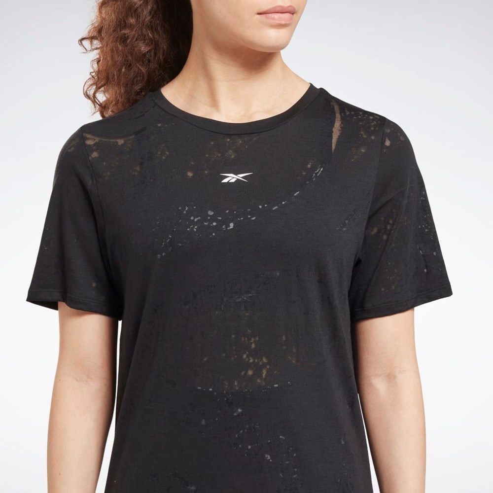 Reebok Burnout T-Shirt Svarte | GTMFLX-510