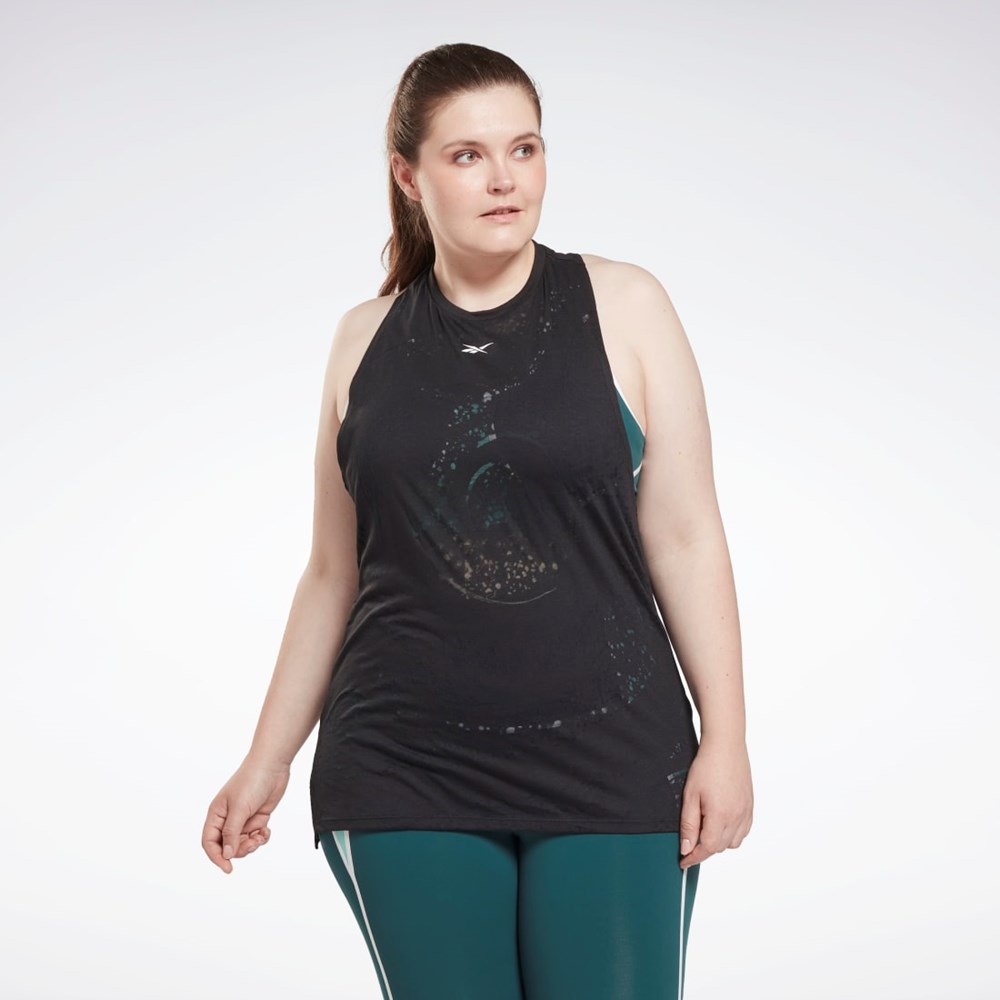 Reebok Burnout Tank Top (Plus Size) Svarte | SACQZX-826