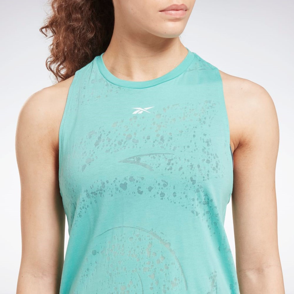 Reebok Burnout Tank Top Semi Classic Teal | XFOVZJ-154