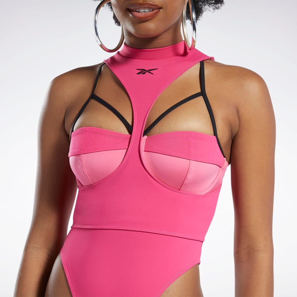 Reebok Cardi B Body Layer Rosa Svarte | RTIBHY-328