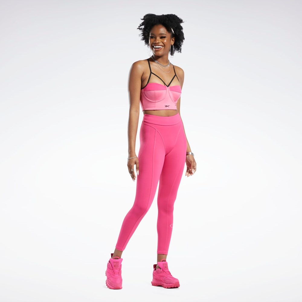 Reebok Cardi B Bralette Rosa Rosa | MWXBZR-750