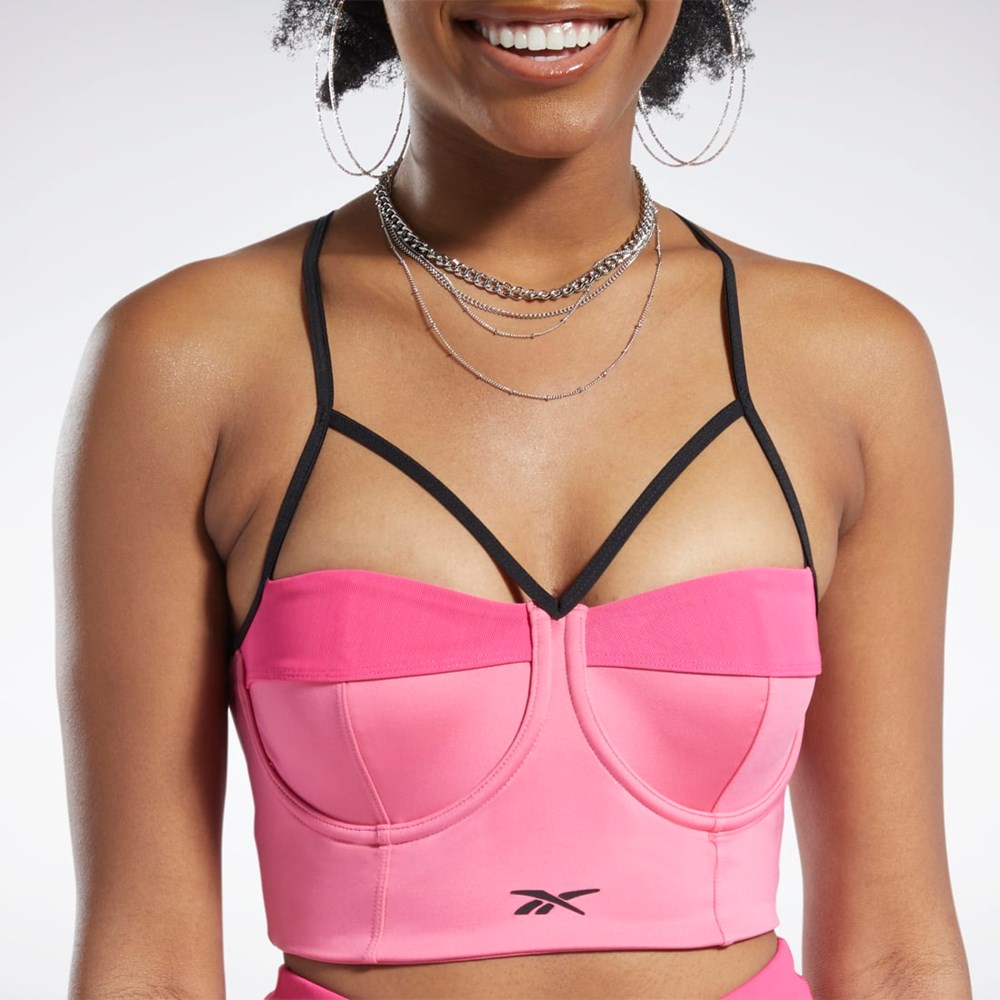 Reebok Cardi B Bralette Rosa Rosa | MWXBZR-750