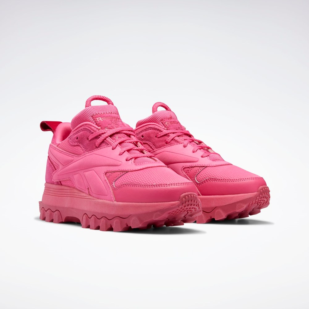 Reebok Cardi B Classic Leather V2 Shoes - Grade School Rosa Rosa Rosa | GMPVUA-029