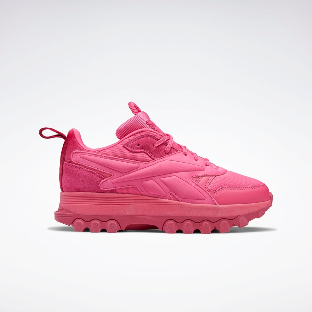 Reebok Cardi B Classic Leather V2 Shoes - Grade School Rosa Rosa Rosa | GMPVUA-029