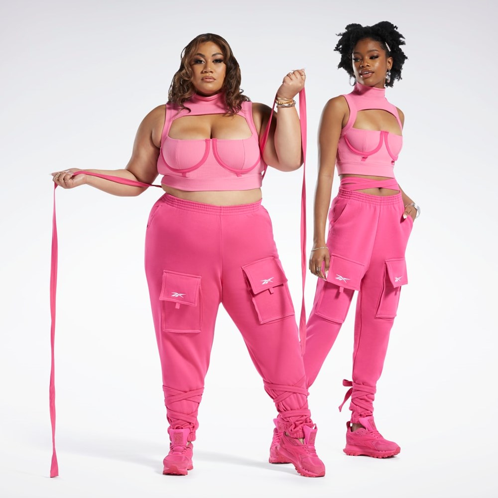 Reebok Cardi B Crop Top Rosa Rosa | STAFYZ-790