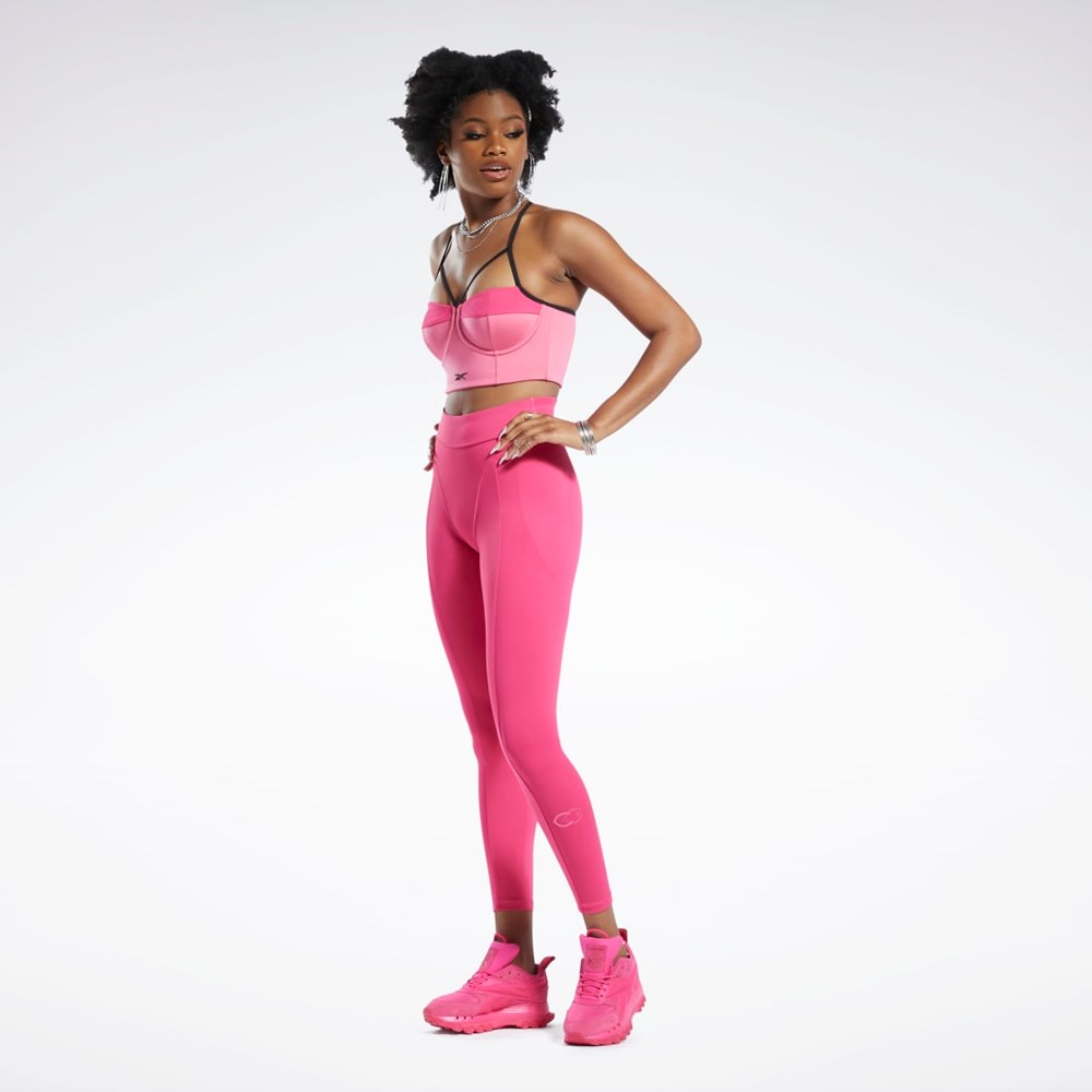 Reebok Cardi B High-Rise Tights Rosa | FWZLJB-456