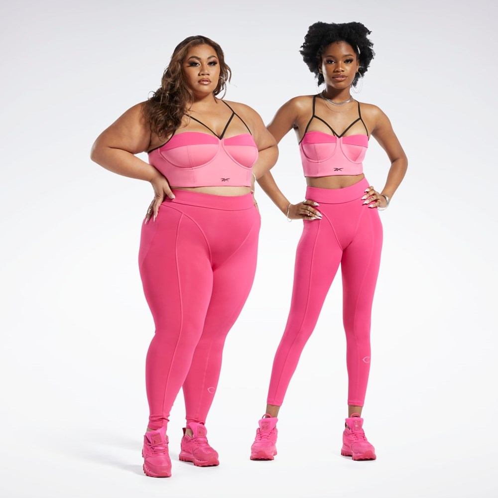 Reebok Cardi B High-Rise Tights Rosa | FWZLJB-456