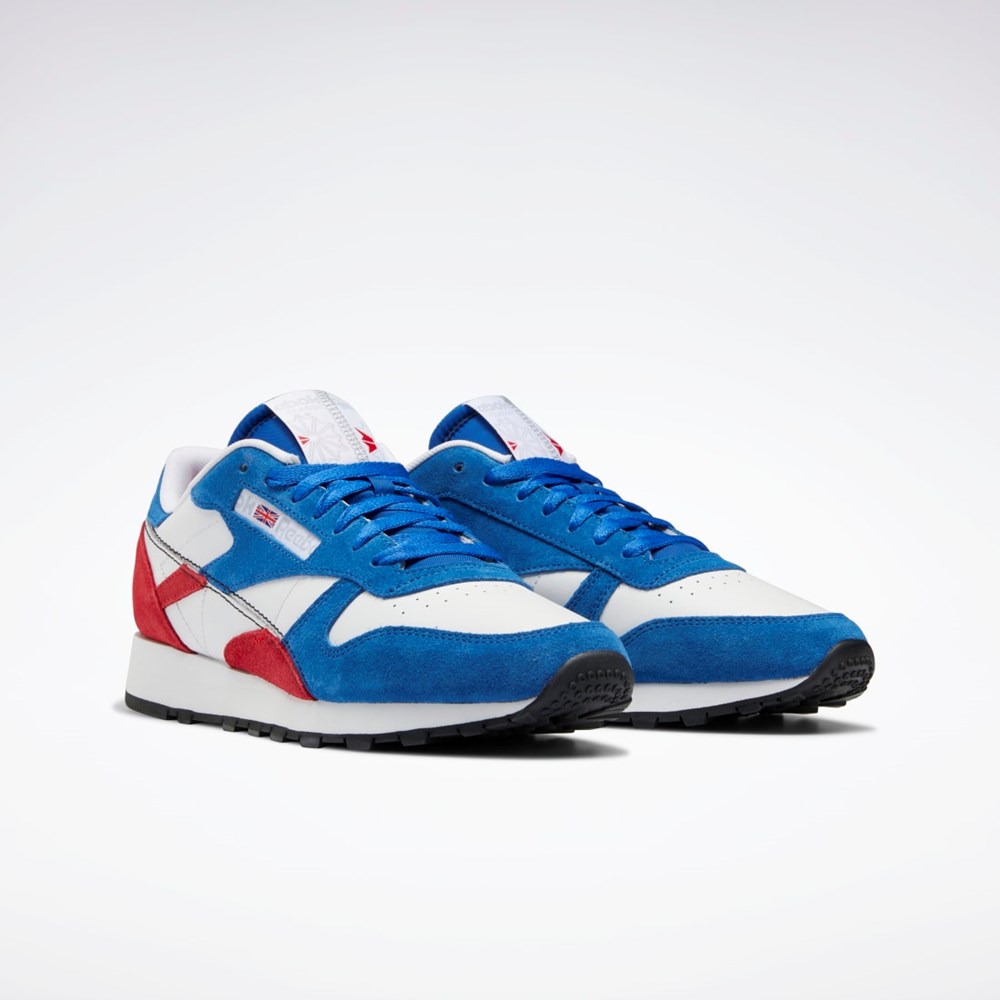 Reebok Classic Leather Make It Yours Shoes Blå Rød Hvite | COQUNP-341