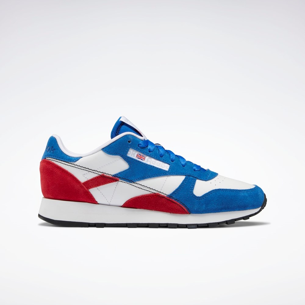 Reebok Classic Leather Make It Yours Shoes Blå Rød Hvite | COQUNP-341