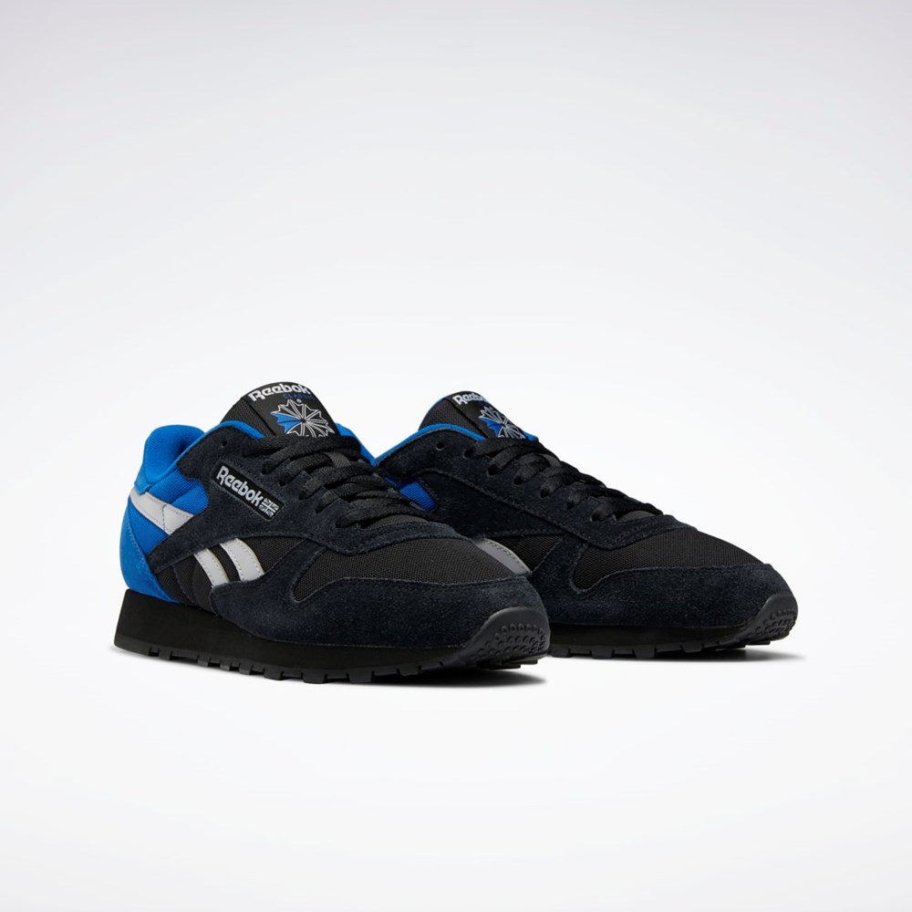 Reebok Classic Leather Make It Yours Shoes Svarte Grå Blå | LDWJYG-514