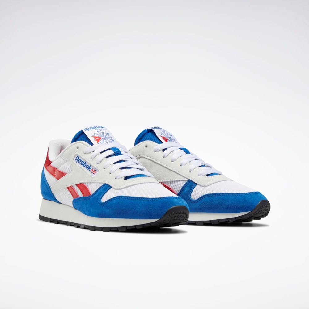 Reebok Classic Leather Make It Yours Shoes Blå Hvite Rød | ODXPZJ-402