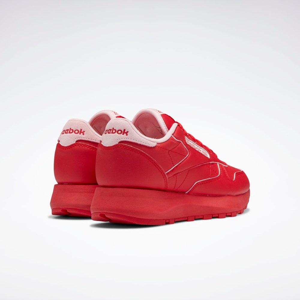 Reebok Classic Leather SP Shoes - Grade School Rød Rosa Rød | BLEGXJ-540