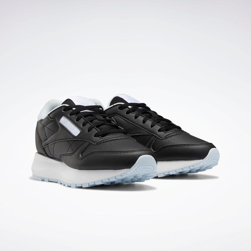 Reebok Classic Leather SP Shoes - Grade School Svarte Blå Hvite | HCRXBL-693