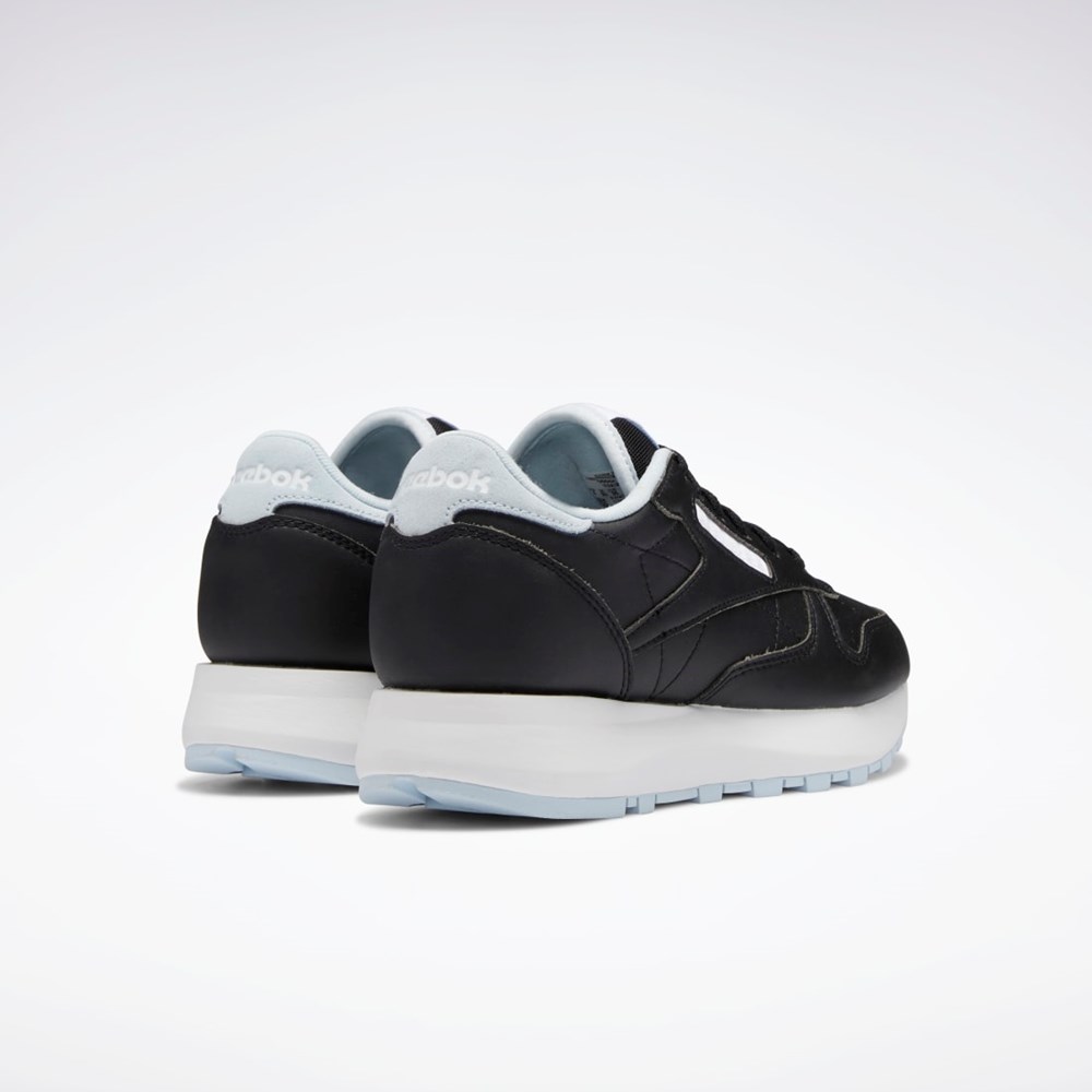 Reebok Classic Leather SP Shoes - Grade School Svarte Blå Hvite | HCRXBL-693