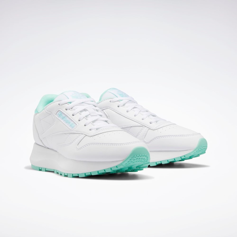 Reebok Classic Leather SP Shoes - Grade School Hvite Mint Hvite | TSAGPI-205