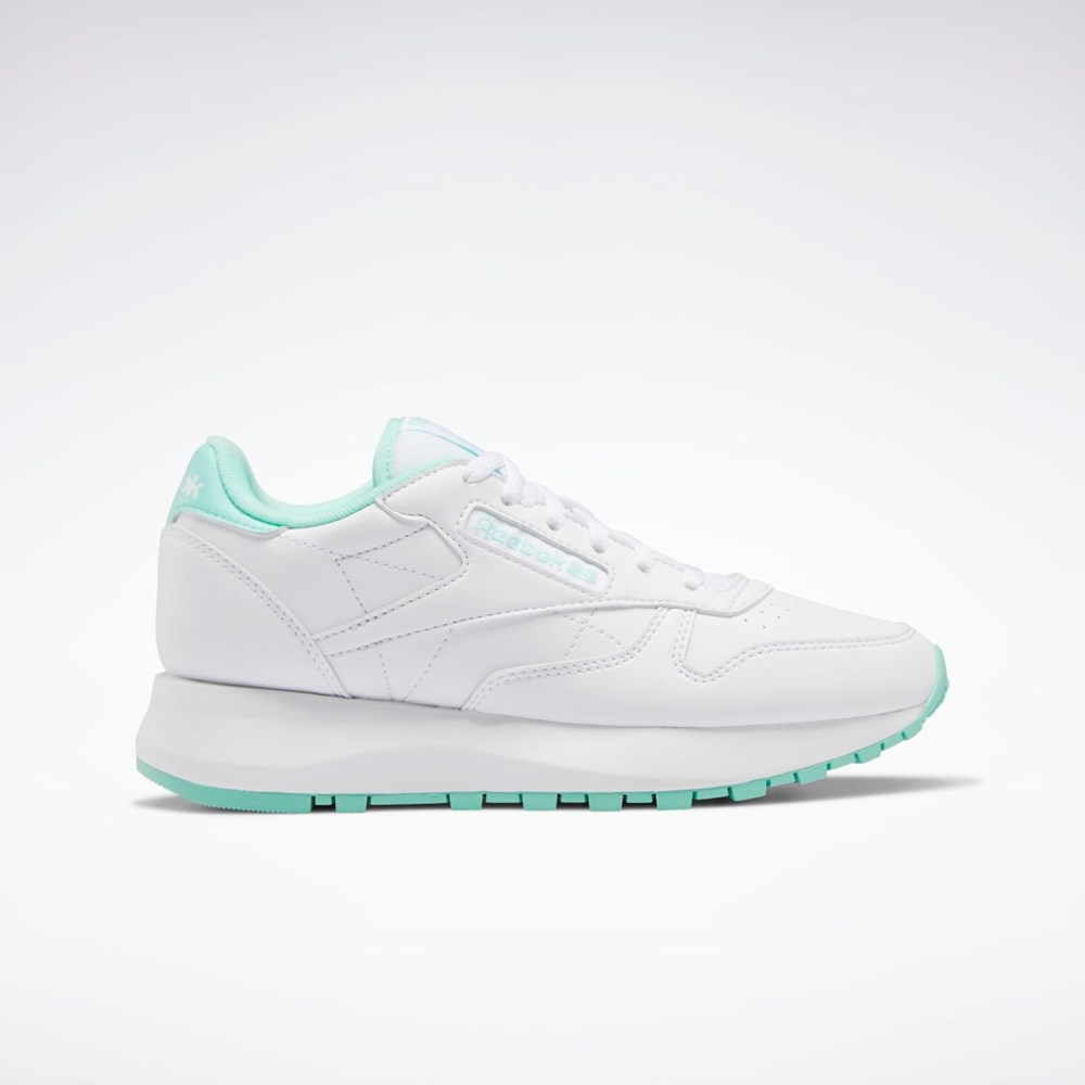 Reebok Classic Leather SP Shoes - Grade School Hvite Mint Hvite | TSAGPI-205