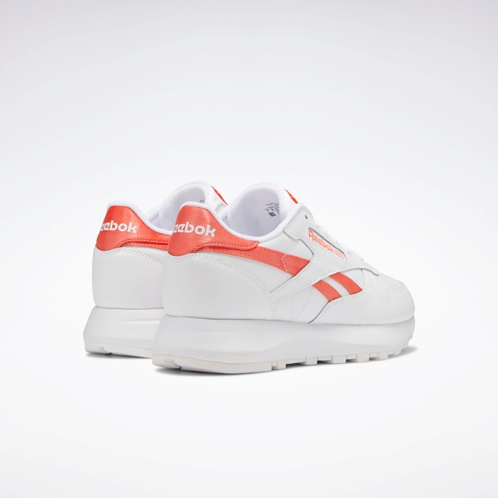 Reebok Classic Leather SP Shoes Hvite Hvite Oransje | CTWJYQ-941