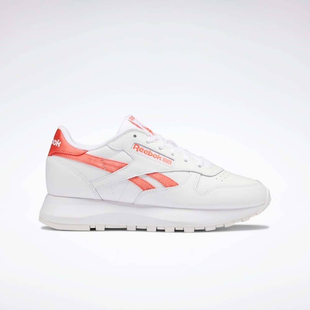 Reebok Classic Leather SP Shoes Hvite Hvite Oransje | CTWJYQ-941