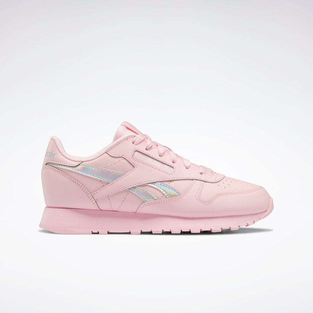 Reebok Classic Leather Shoes - Grade School Rosa Rosa Rosa | AFRJBH-256