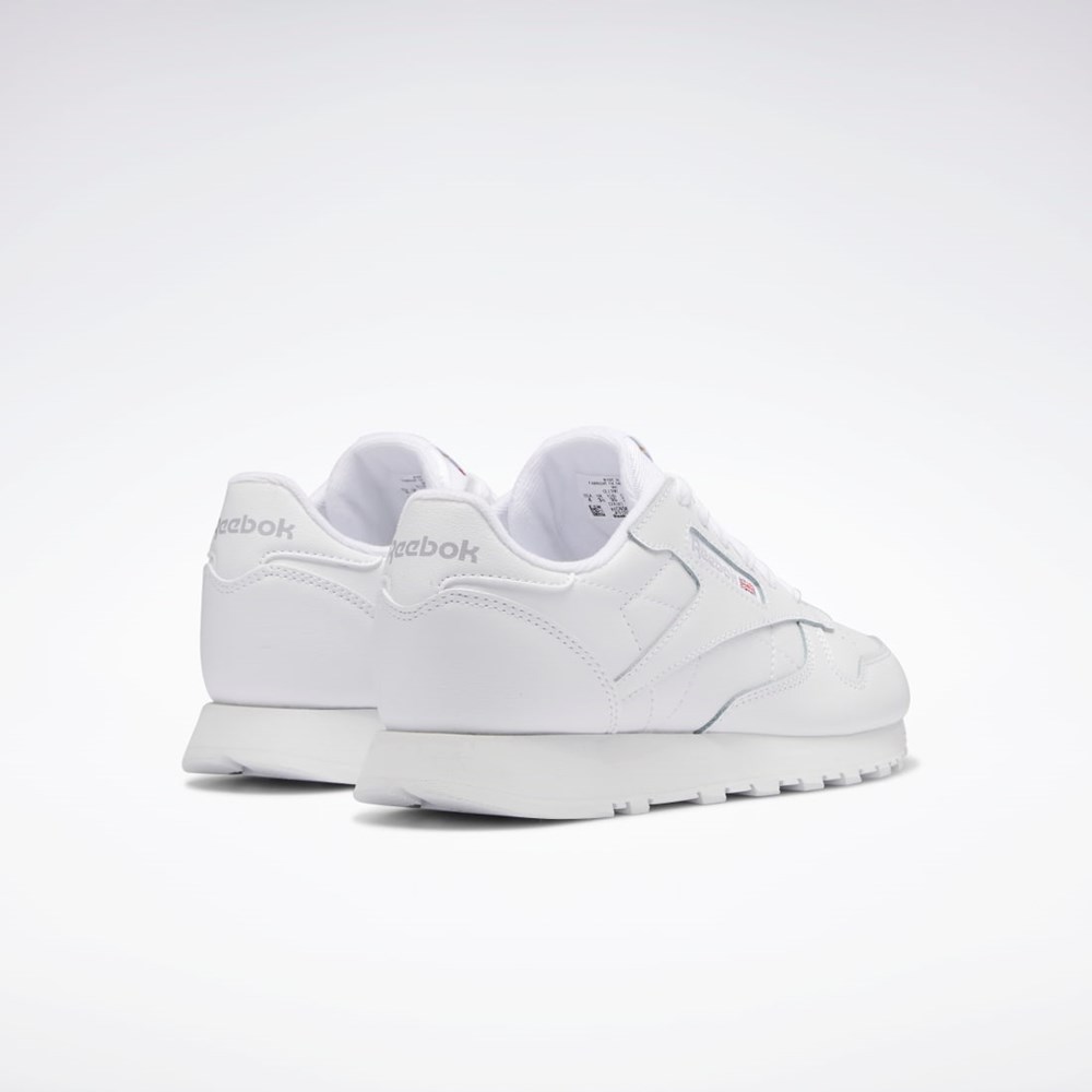 Reebok Classic Leather Shoes - Grade School Hvite Hvite Hvite | CGNJUQ-208