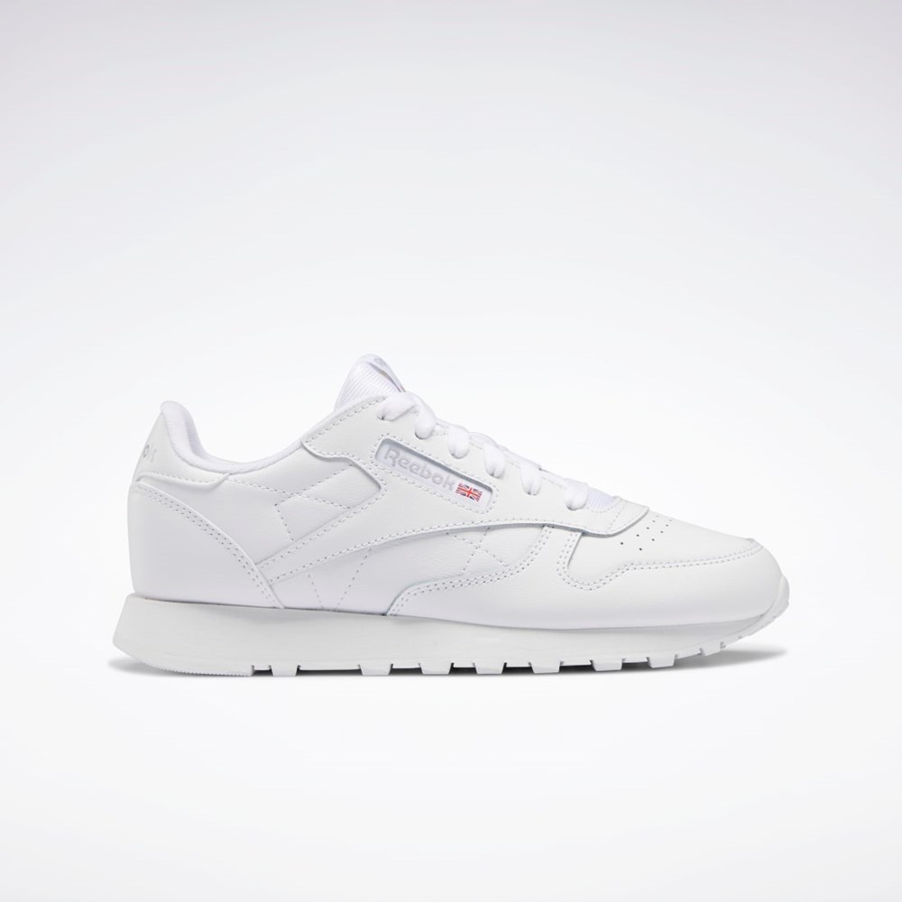 Reebok Classic Leather Shoes - Grade School Hvite Hvite Hvite | CGNJUQ-208