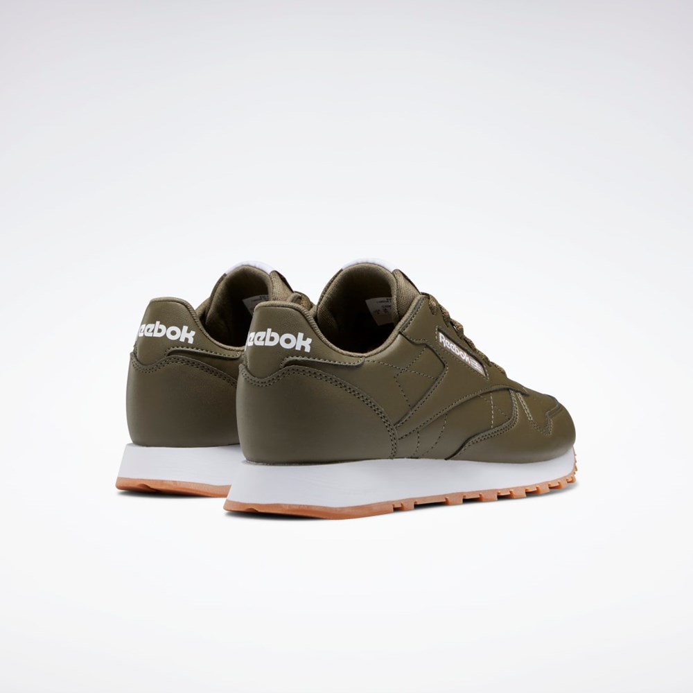 Reebok Classic Leather Shoes - Grade School Grønn Grønn Grønn | VSZDQX-435