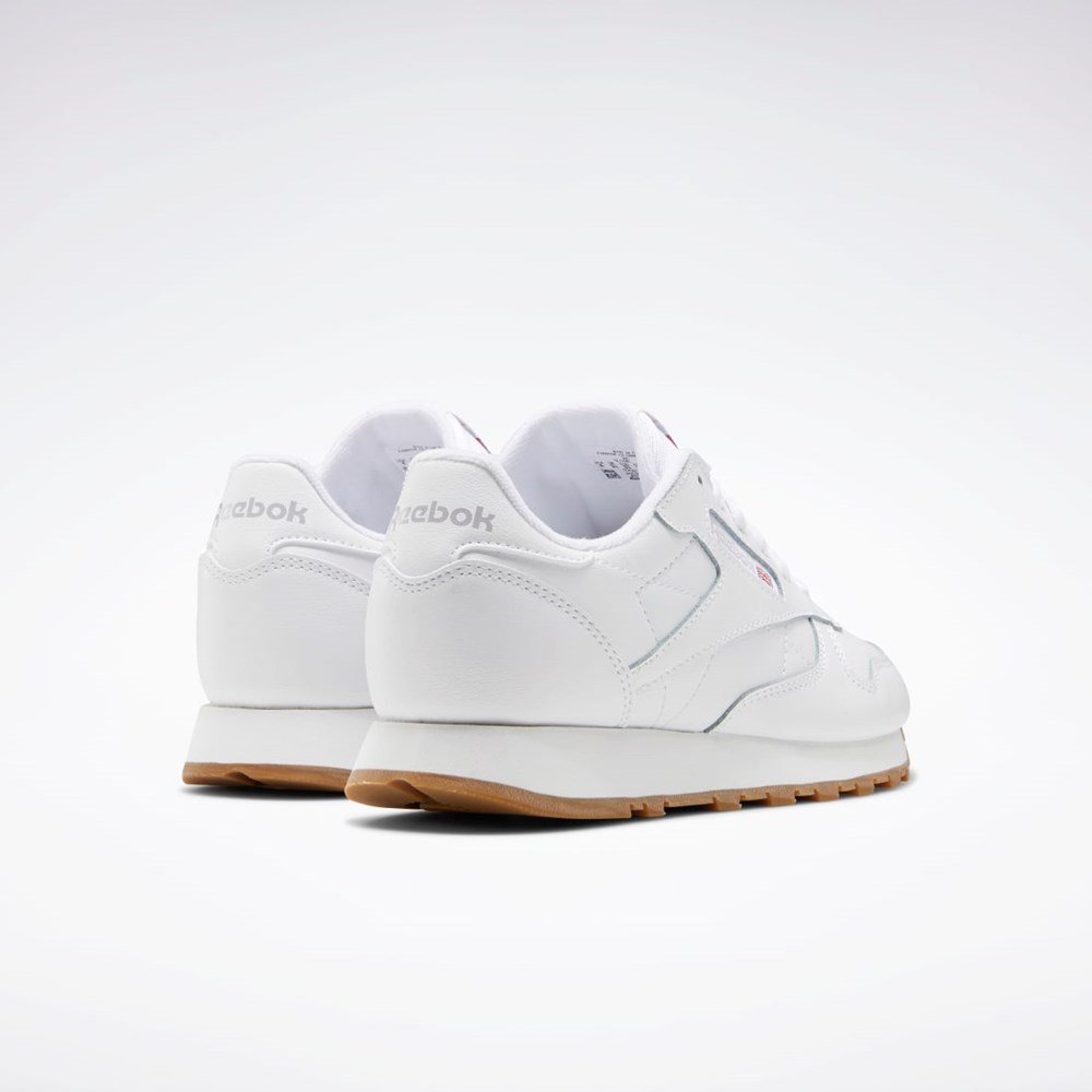 Reebok Classic Leather Shoes - Grade School Hvite Hvite | YLSIBQ-128