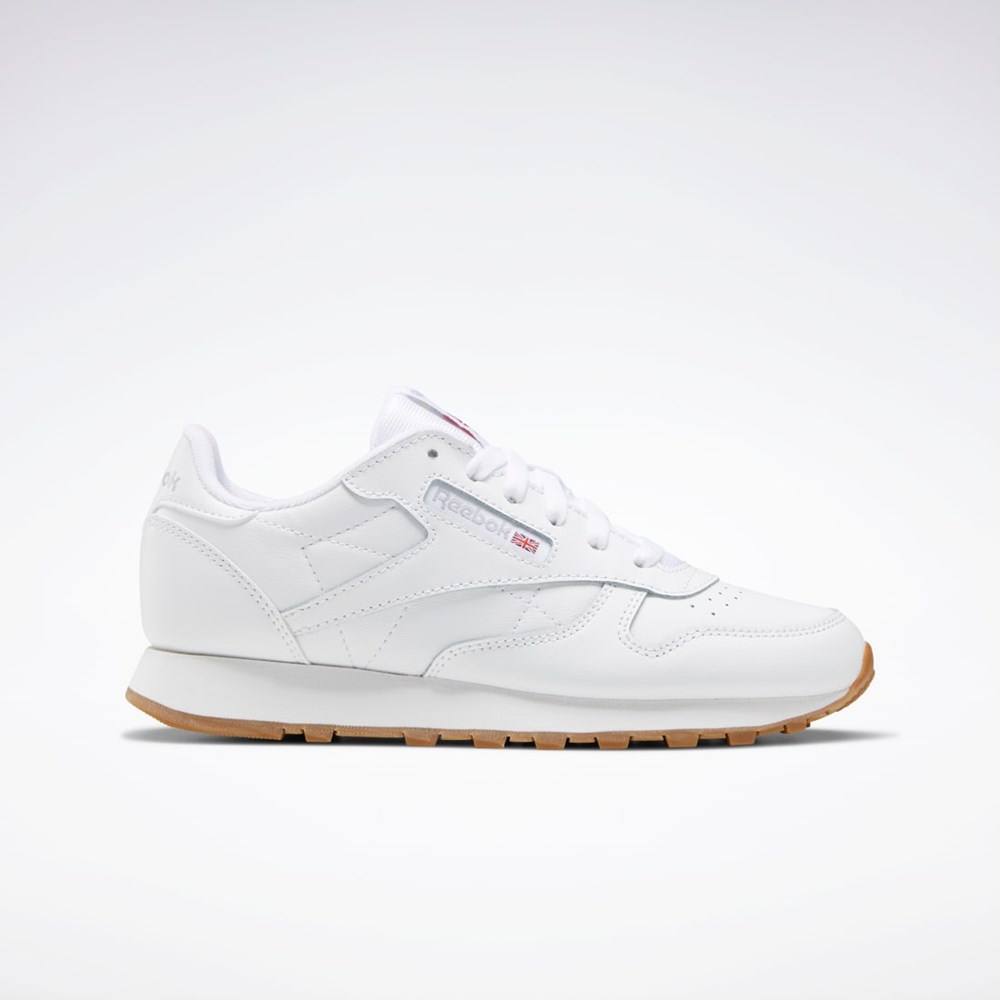 Reebok Classic Leather Shoes - Grade School Hvite Hvite | YLSIBQ-128