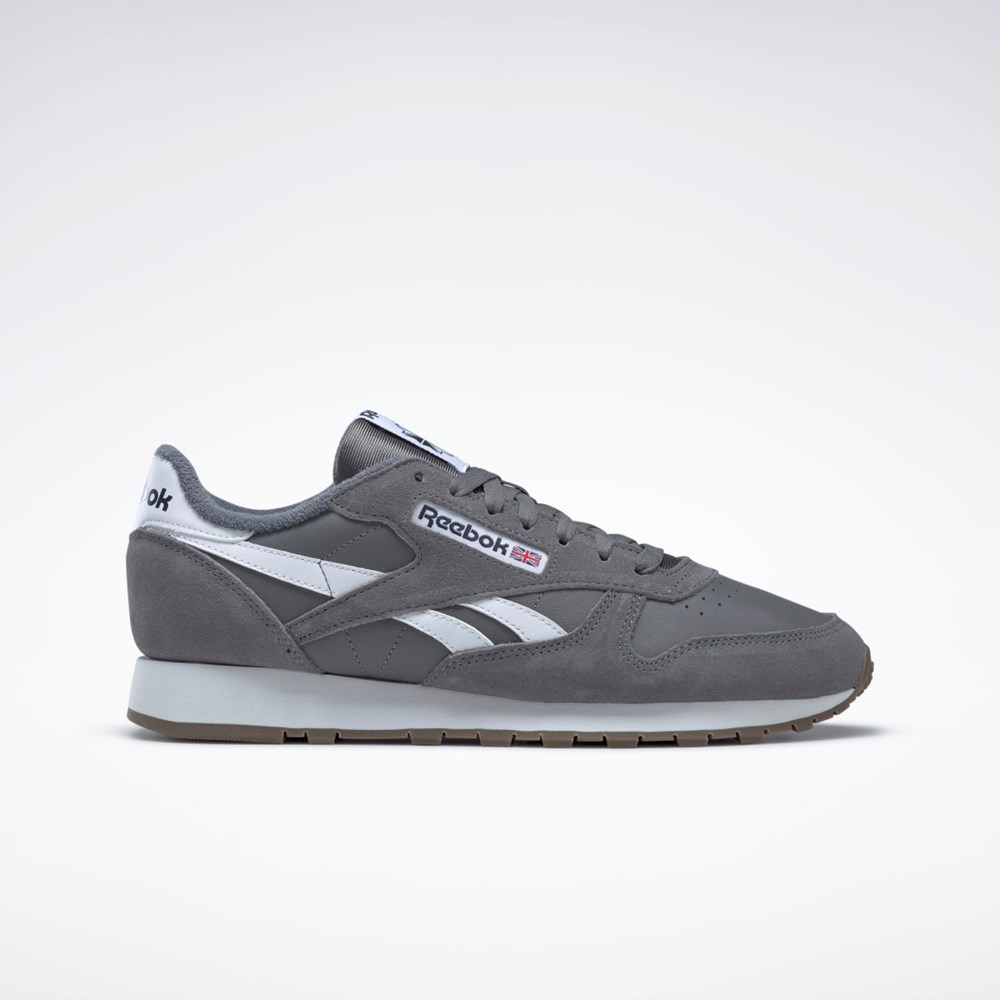 Reebok Classic Leather Shoes Grå Grå Hvite | QLAVUK-578