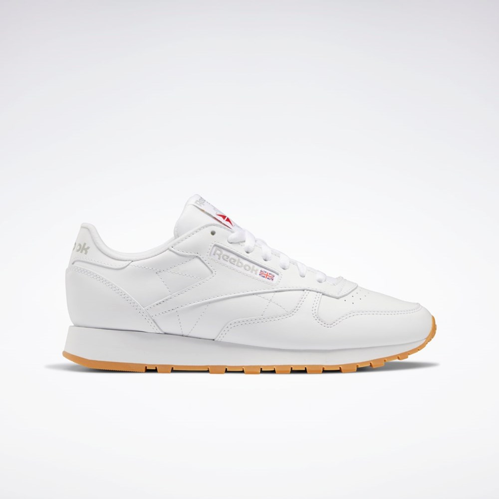 Reebok Classic Leather Shoes Hvite Grå | EWKZTQ-948