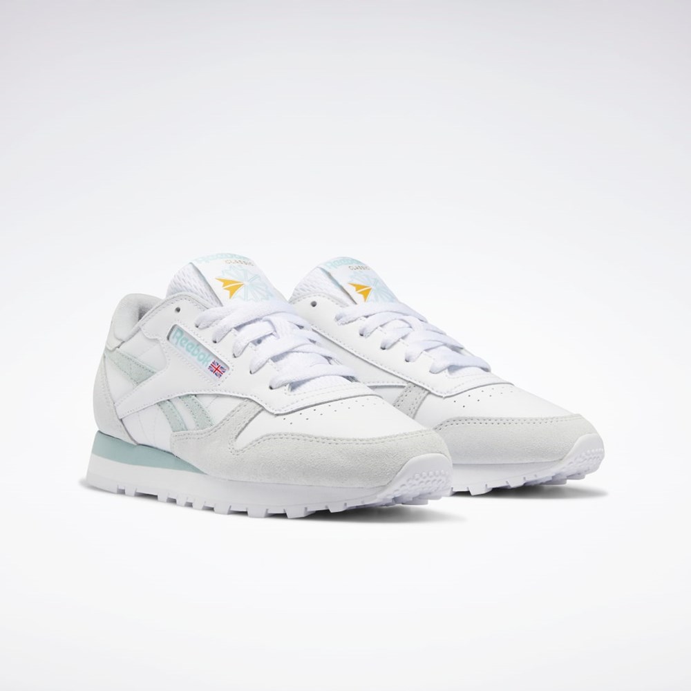 Reebok Classic Leather Shoes Hvite Grå Grå | JAIDHR-360