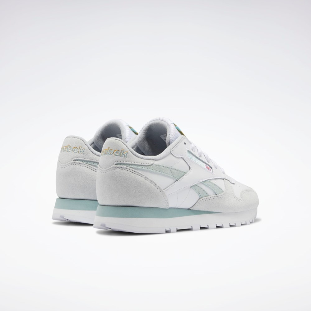 Reebok Classic Leather Shoes Hvite Grå Grå | JAIDHR-360