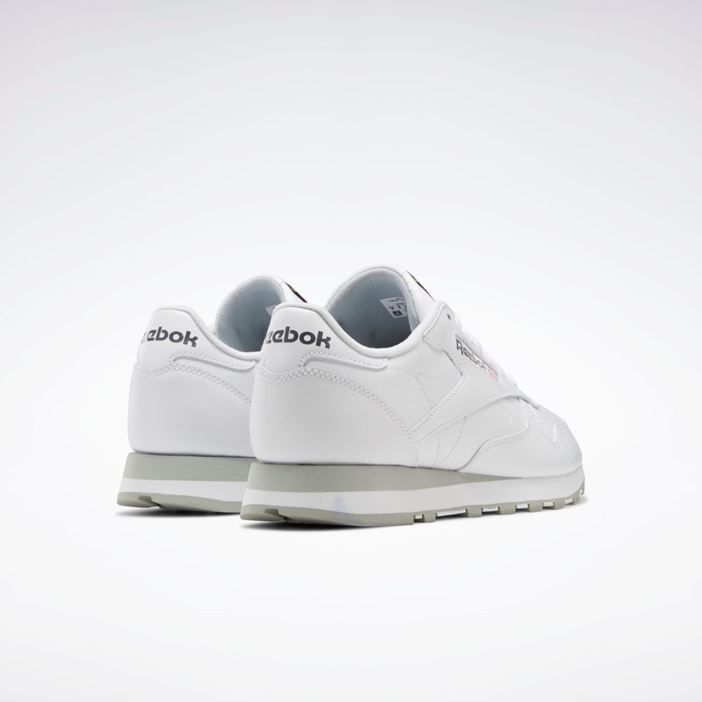 Reebok Classic Leather Shoes Hvite Grå Grå | NEIFJD-903