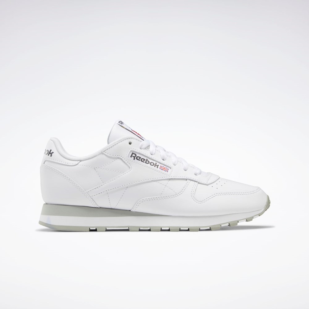 Reebok Classic Leather Shoes Hvite Grå Grå | NEIFJD-903