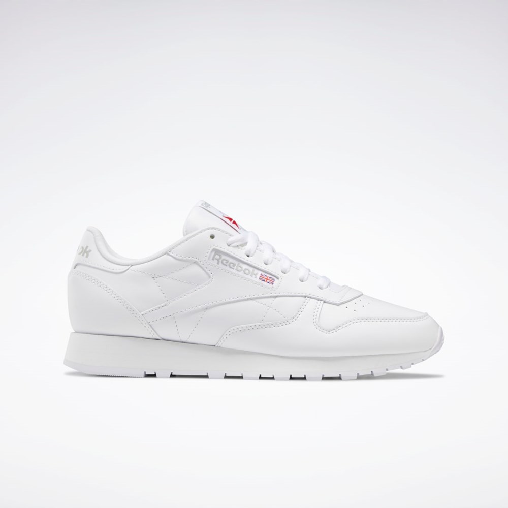 Reebok Classic Leather Shoes Hvite Hvite Grå | YPHTZE-301