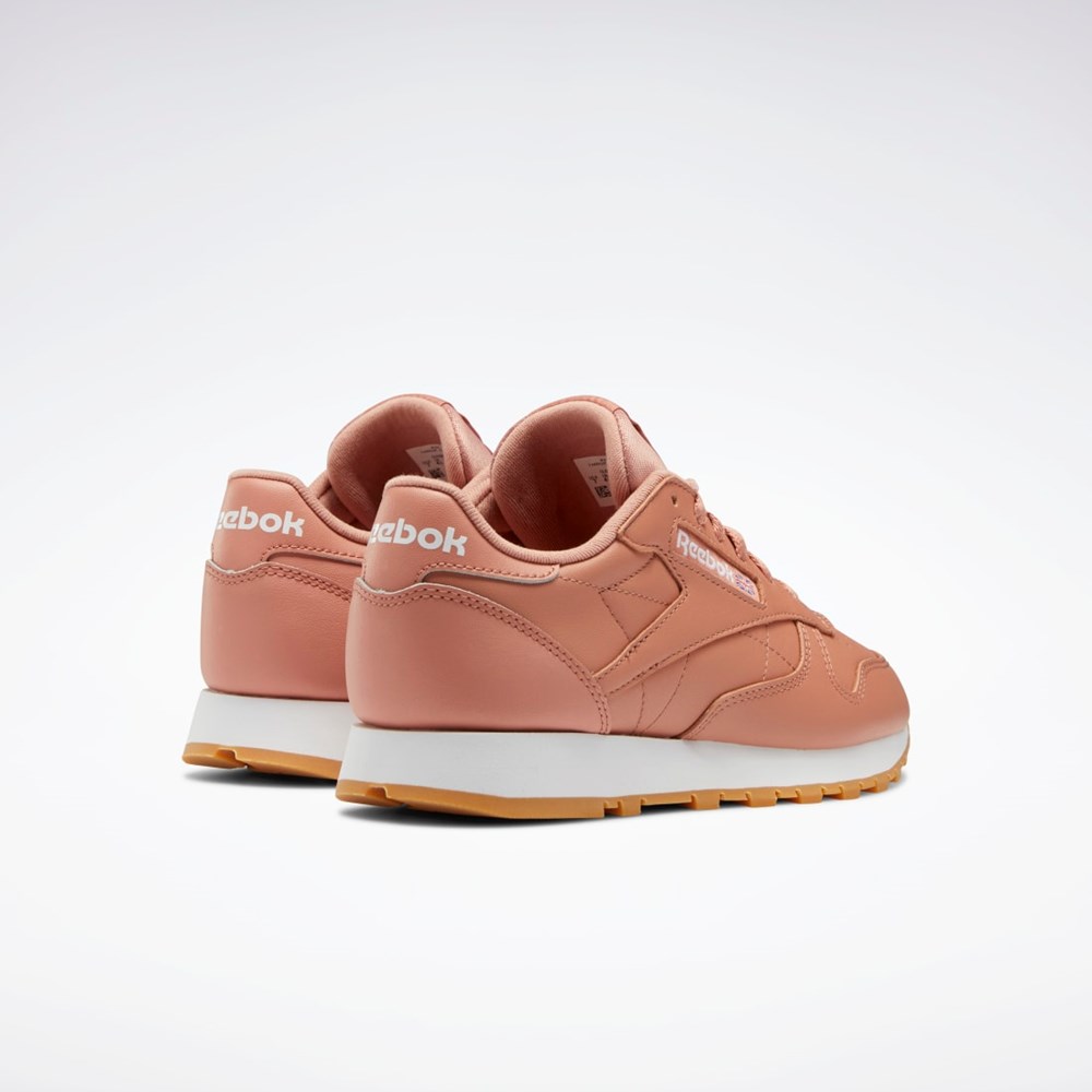 Reebok Classic Leather Shoes Korall Korall Hvite | VTWJOD-496