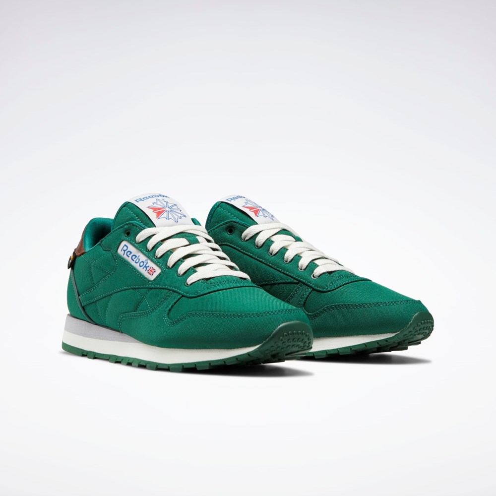 Reebok Classic Leather Shoes Mørke Grønn Brune | QIZBLX-615