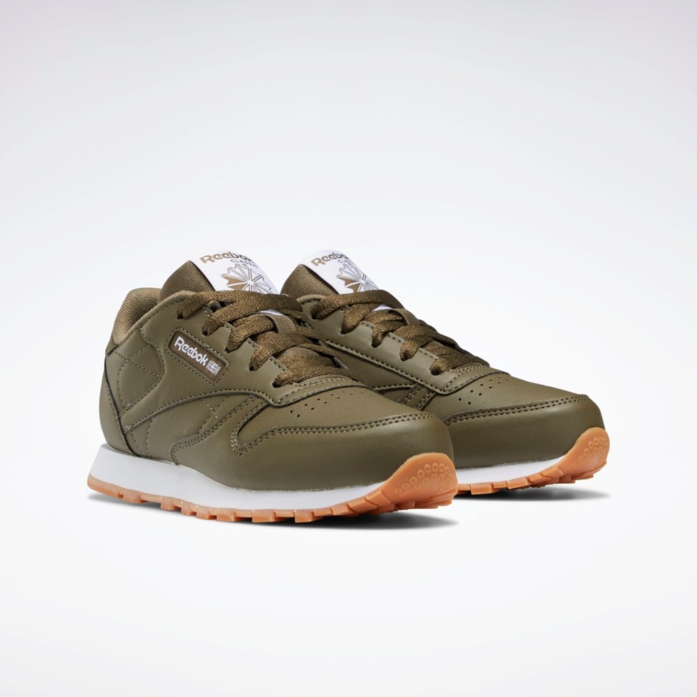 Reebok Classic Leather Shoes - Preschool Grønn Grønn Grønn | KMSQEP-731