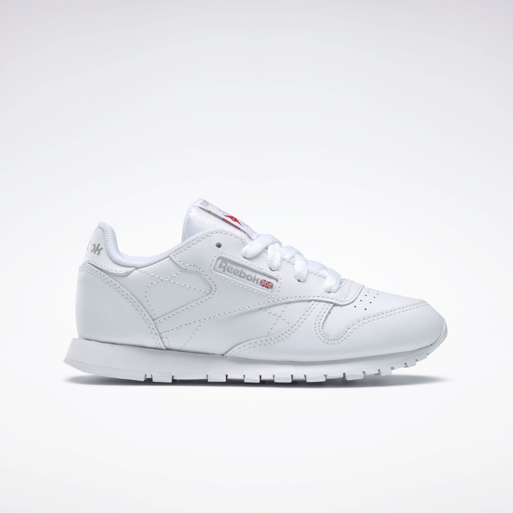 Reebok Classic Leather Shoes - Preschool Hvite | XETLJN-098